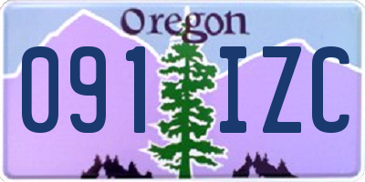 OR license plate 091IZC