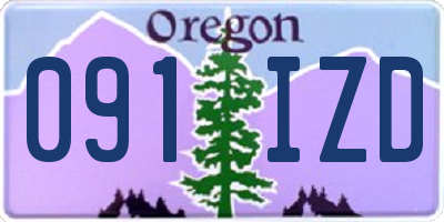 OR license plate 091IZD