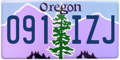 OR license plate 091IZJ