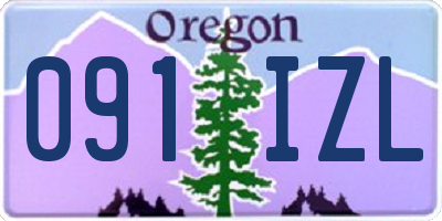 OR license plate 091IZL