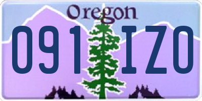 OR license plate 091IZO