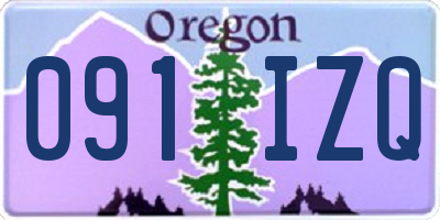 OR license plate 091IZQ