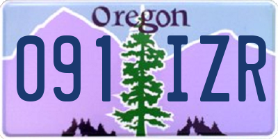 OR license plate 091IZR