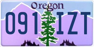 OR license plate 091IZT