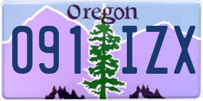 OR license plate 091IZX