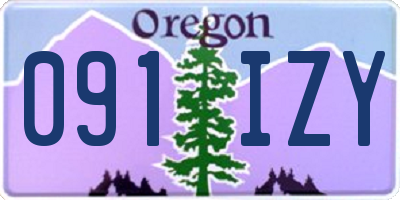 OR license plate 091IZY