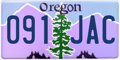 OR license plate 091JAC