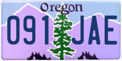 OR license plate 091JAE
