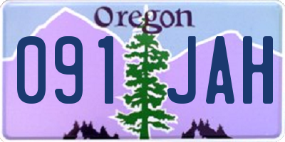 OR license plate 091JAH
