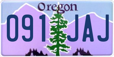 OR license plate 091JAJ
