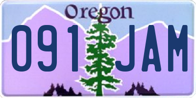 OR license plate 091JAM