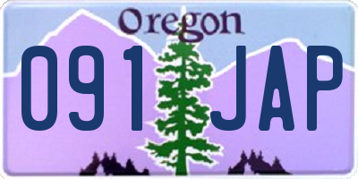 OR license plate 091JAP