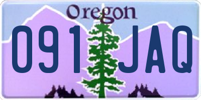 OR license plate 091JAQ