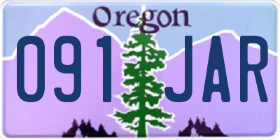 OR license plate 091JAR