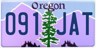 OR license plate 091JAT