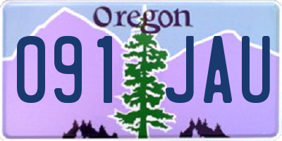 OR license plate 091JAU