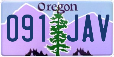 OR license plate 091JAV