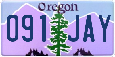 OR license plate 091JAY