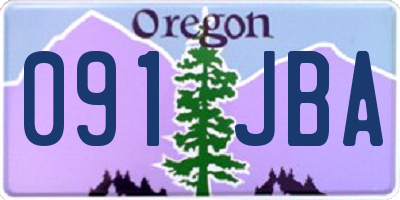 OR license plate 091JBA