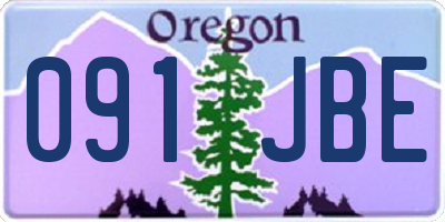 OR license plate 091JBE
