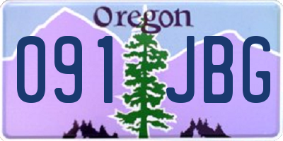 OR license plate 091JBG