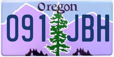 OR license plate 091JBH