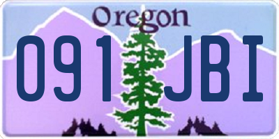OR license plate 091JBI