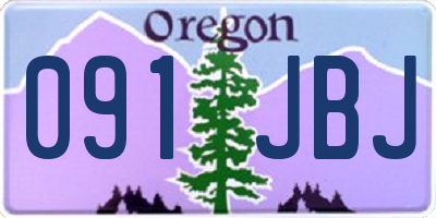 OR license plate 091JBJ