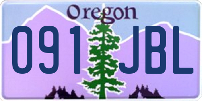 OR license plate 091JBL