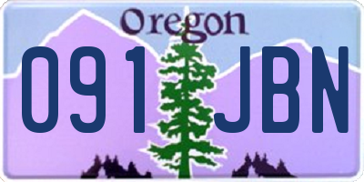 OR license plate 091JBN