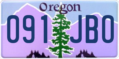 OR license plate 091JBO
