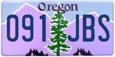 OR license plate 091JBS