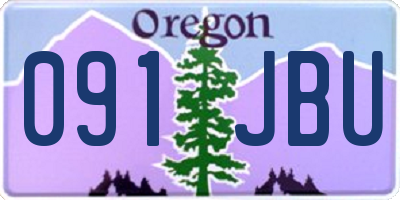 OR license plate 091JBU