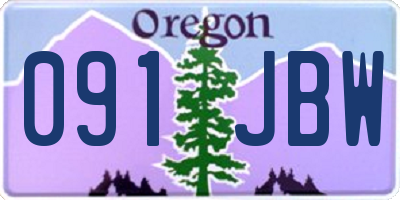 OR license plate 091JBW