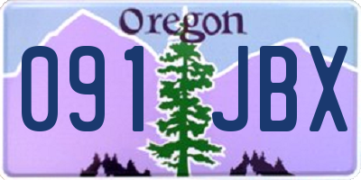 OR license plate 091JBX