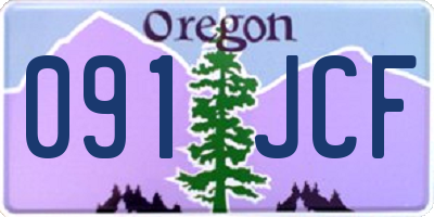 OR license plate 091JCF