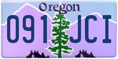 OR license plate 091JCI
