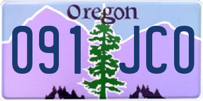 OR license plate 091JCO