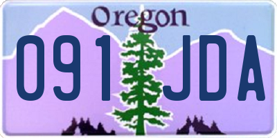 OR license plate 091JDA