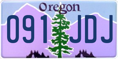 OR license plate 091JDJ