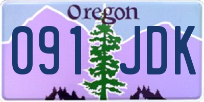 OR license plate 091JDK