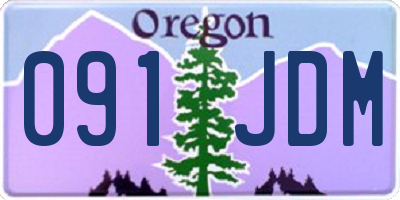 OR license plate 091JDM