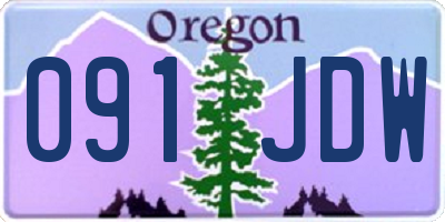 OR license plate 091JDW