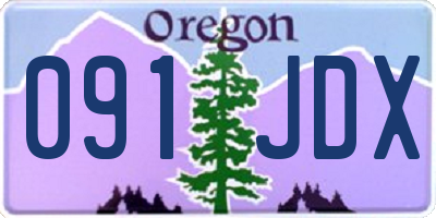 OR license plate 091JDX