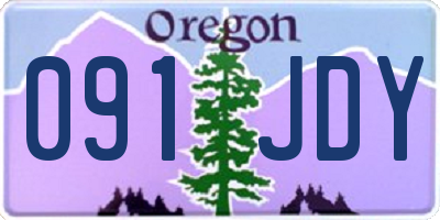 OR license plate 091JDY