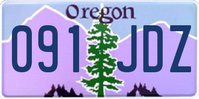 OR license plate 091JDZ