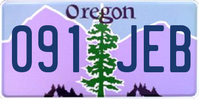 OR license plate 091JEB