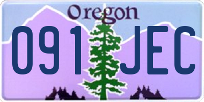 OR license plate 091JEC