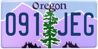 OR license plate 091JEG