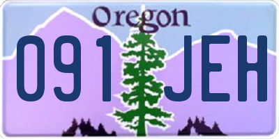 OR license plate 091JEH
